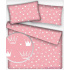 Tissu coton au mètre, 125 g/m², largeur 160 cm, imprimé Couronnes rose