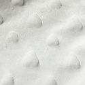 Tissu minky coeurs, 330 gr/m2, largeur 160 cm, blanche