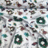 Tissus en coton de Noël au mètre, 160 cm motif Noël blanche