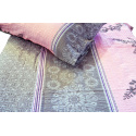 Linge de lit en crêpe avec fermeture éclair, couleur Rose, 140x200 cm 