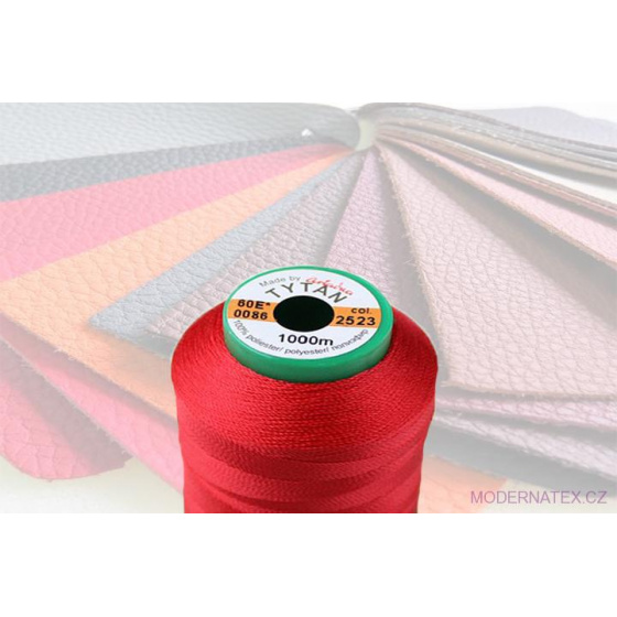 Fils à coudre d'ameublement TYTAN 60E 1000 m couleur rouge 2522
