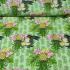 Tissu en coton au mètre, 125 g/m², largeur 160 cm, imprimé à ananas sur fond verte