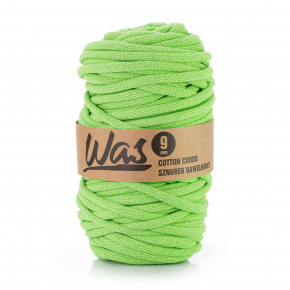 Cordons tressé coton 9 mm, 50 m, couleur vert clair 200