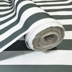 Tissu d'extérieur, déperlant pour transats et hamacs de jardin, blanc-graphite, 5 cm