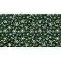 Tissus en coton de Noël au mètre, motif Étoiles de Noël Verte 160 cm