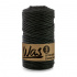 Cordons tressé coton 3 mm, 100 m, couleur noir