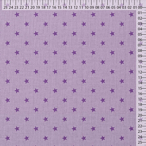 Tissu coton au mètre, 125 g/m², largeur 160 cm, imprimé Etoiles violet