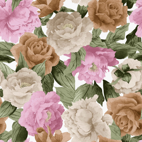 Velurové potahové látky s potiskem vzor 401067-104