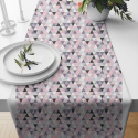Tissu en coton uni au mètre, 125 g/m², largeur 160 cm, Triangulair rose 2cm 