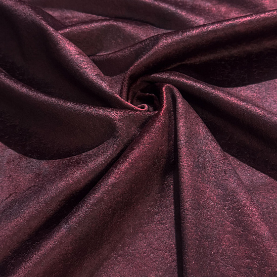Velvet upholstery fabric, Infinity, Ruby Red