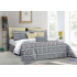 Linge de lit en flanelle avec fermeture, couleur Gris, 140x200 cm