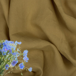 Tissus en lin Julia, 154 g/m², largeur 150 cm, moutarde