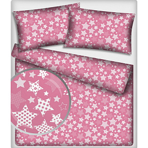 Tissu coton au mètre, 125 g/m², largeur 160 cm, imprimé Pentagones amarante Tissu coton au mètre, 125 g/m², largeur 160 cm, imprimé Pentagones amarante