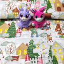 Tissus en coton de Noël au mètre, motif Temps de Noël 160 cm