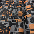 Tissu extérieur Imperméable PVC Codura 600D, 360 g/m², 150 cm, Mosaique Orange