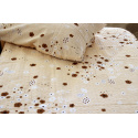 Linge de lit en crêpe avec fermeture éclair, couleur Beige, 140x200 cm 
