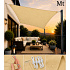 Voile d’ombrage rectangulaire 3x3 m, Oxford 165 g/m², protection contre le soleil avec protection UV, beige