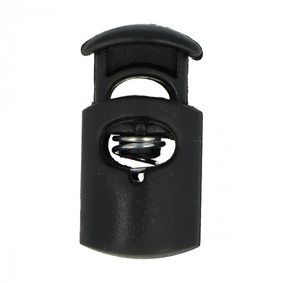 Arrêt cordon plastique transparent 5 mm couleur noir 038