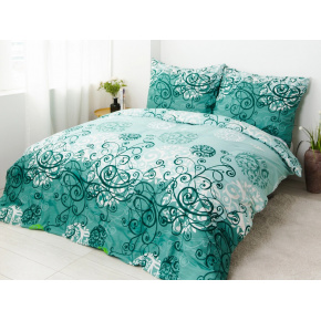 Linge de lit Amelie en coton, couleur menthol, 140x200 cm Linge de lit Amelie en coton, couleur menthol, 140x200 cm