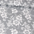Tissu en coton au mètre, 125 g/m², largeur 160 cm, imprimé à fleurs ricardo sur fond gris