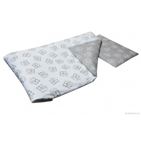 Linge de lit de bébé 2 pièces Ours culeur Gris