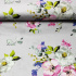 Tissu en coton au mètre, 125 g/m², largeur 160 cm, imprimé à fleurs