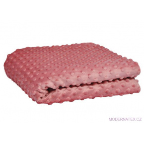Tissu minky dot, 380 g/m², largeur 160 cm, rose saleté