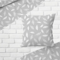 Tissu coton au métre couleur gris coeurs blanche 494