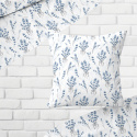 Linge de lit en flanelle avec fermeture, couleur Bleu, 140x200 cm