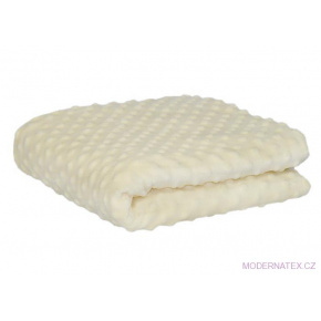 Tissu minky dot, 380 g/m², largeur 160 cm, ecru