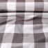 Tissu coton au métre couleur blanche carreaux maron 8 cm