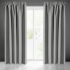 Rideau occultant galon fronceur couleur gris 135X270 cm