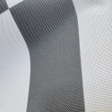Tissu d'extérieur pour transats et hamacs de jardin, Blanc-Graphite Damier 5x10 cm