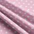 Tissu coton au métre couleur rose pois blanche 22 mm