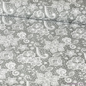 Tissu en coton au mètre, 125 g/m², largeur 160 cm, imprimé à ricardo blanc