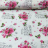 Tissu en coton au mètre, 125 g/m², largeur 160 cm, imprimé à fleurs rouges