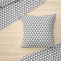 Tissu en coton uni au mètre, 125 g/m², largeur 160 cm, Triangulair gris   