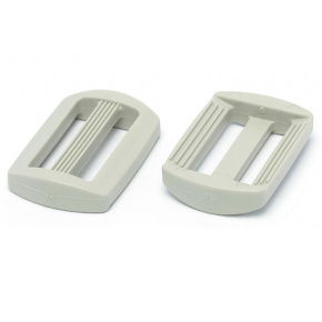Boucles de réglage en plastique 25 mm  blanche