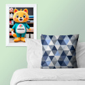 Tissu en coton uni au mètre, 125 g/m², largeur 160 cm, Triangulair 9 cm 