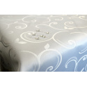 Nappe déperlante Vintage, 140x220 cm, couleur blanche,  anti tache