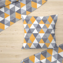 Tissu en coton uni au mètre, 125 g/m², largeur 160 cm, Triangulair jaune maron