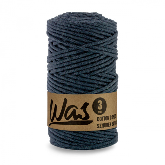 Bavlněná šňůra 3mm, 100m, GRANATOVÁ