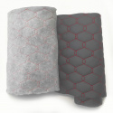 Le cuir écologique GEO couleur fraphite-rouge