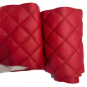 Le cuir écologique POINTU 5X5 cm couleur rouge-noir 1 FR