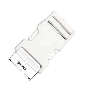 Boucles à ouverture rapide en plastique 30 mm couleur Blanche