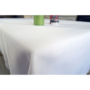 Nappe déperlante Lin, 140x180 cm, couleur Blanche,  anti tache