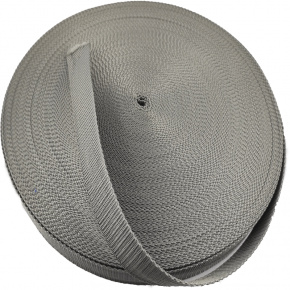 Ruban polypropylène renforcé pour sacs 25 mm couleur gris fn. (50m)
