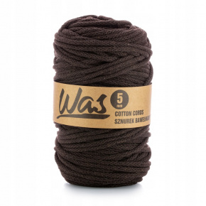Cordons tressé coton 5 mm, 100 m, couleur marron fn. 350
