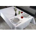 Nappe blanche déperlante Lin, résistante aux taches