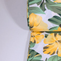 Dekorační bavlněná látka vzor Monstera zelená na bílém